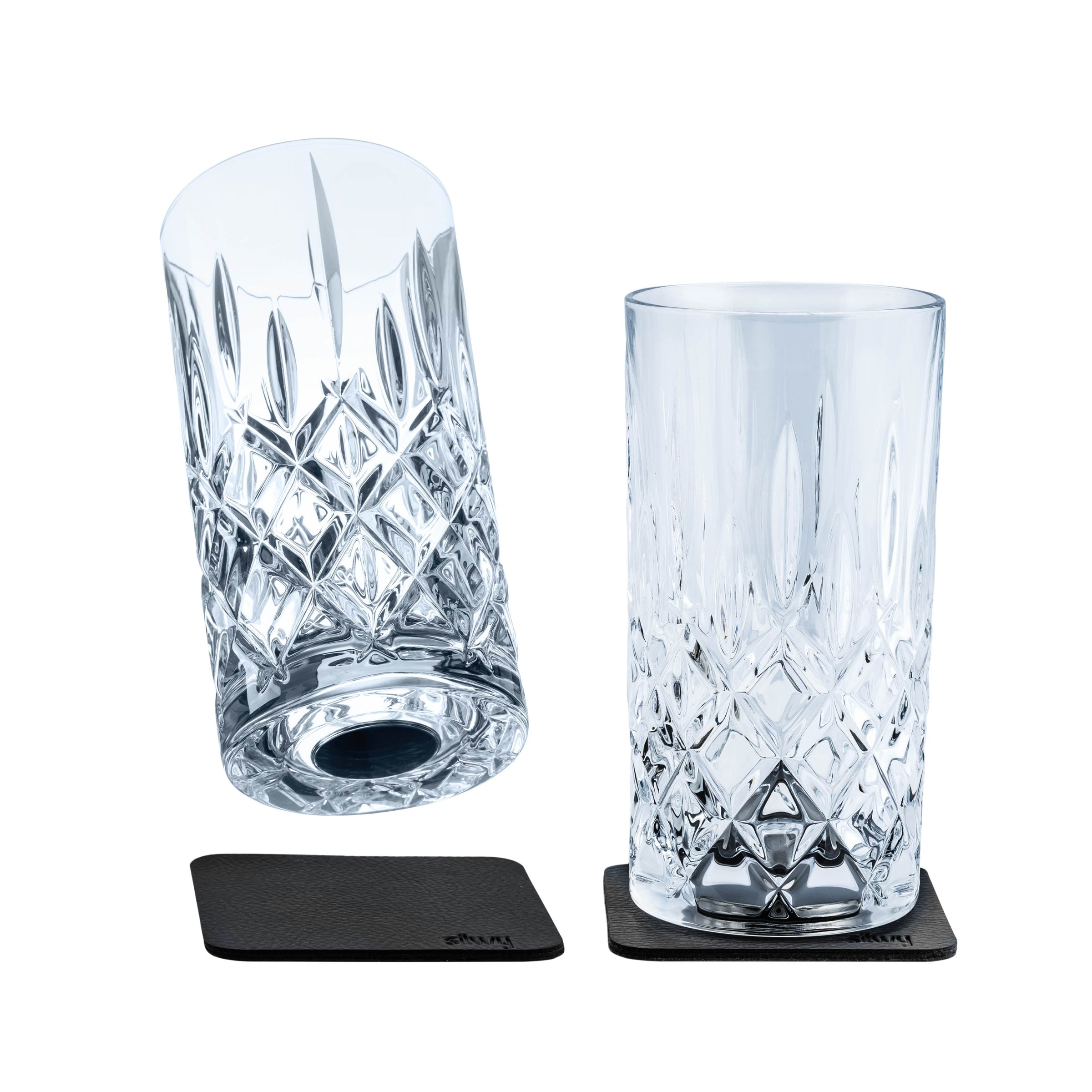 Set de 4 Pahare Magnetice Silwy® din Cristal - LONGDRINK