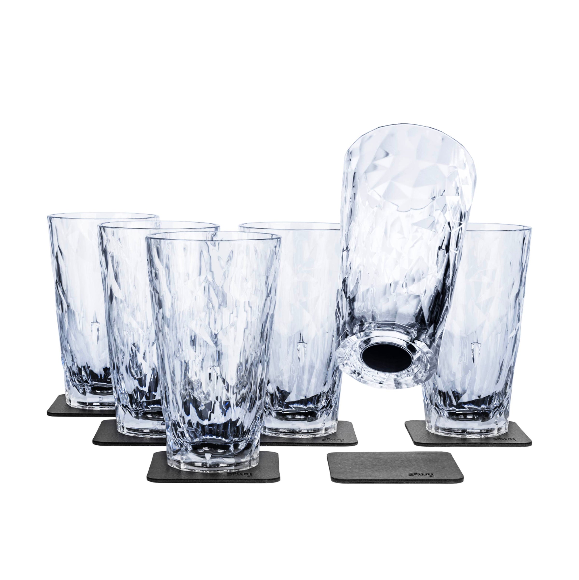 Set de 6 Pahare Magnetice Silwy® din Plastic - LONGDRINK