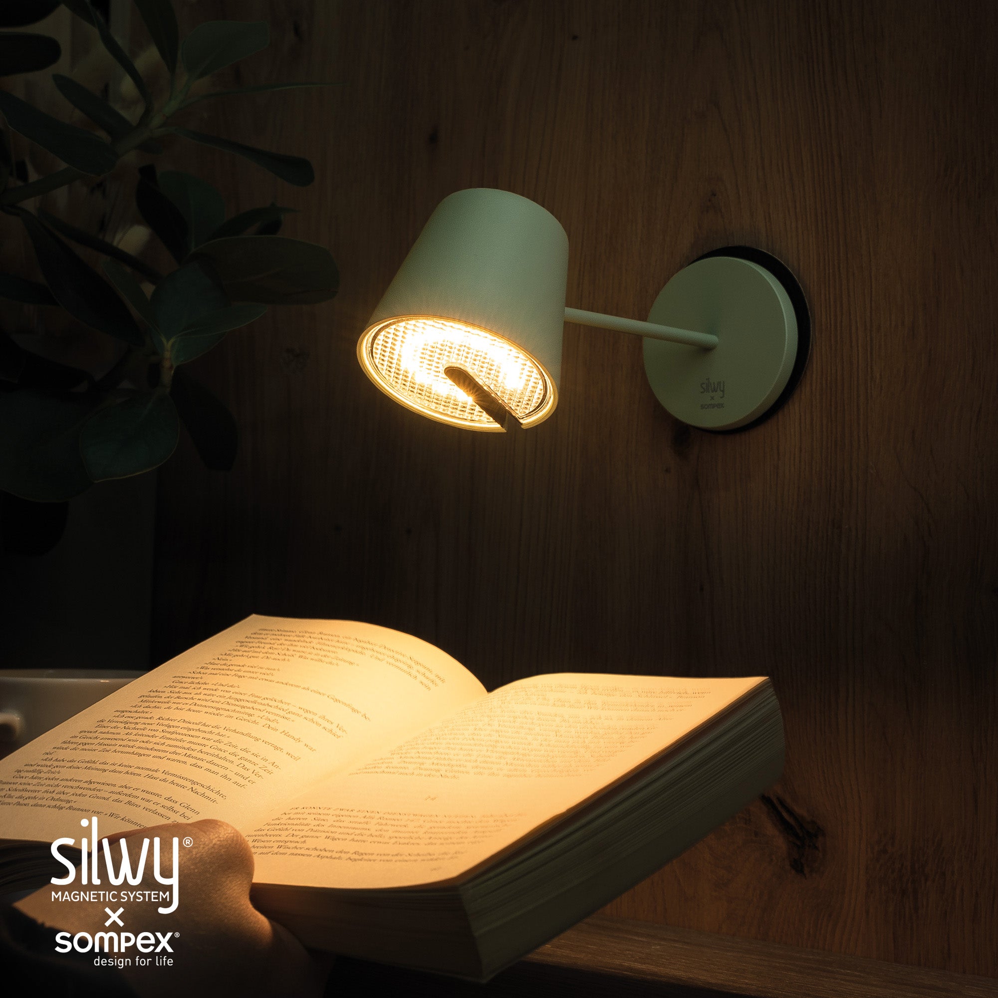 Lampă Magnetică Silwy® - PORTOFINO OLIVE - Covoraş şi Bandă Metalică 3M