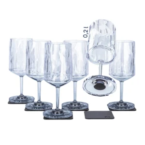 Set de 6 Pahare Magnetice Silwy® din Plastic - VIN - 0.2L