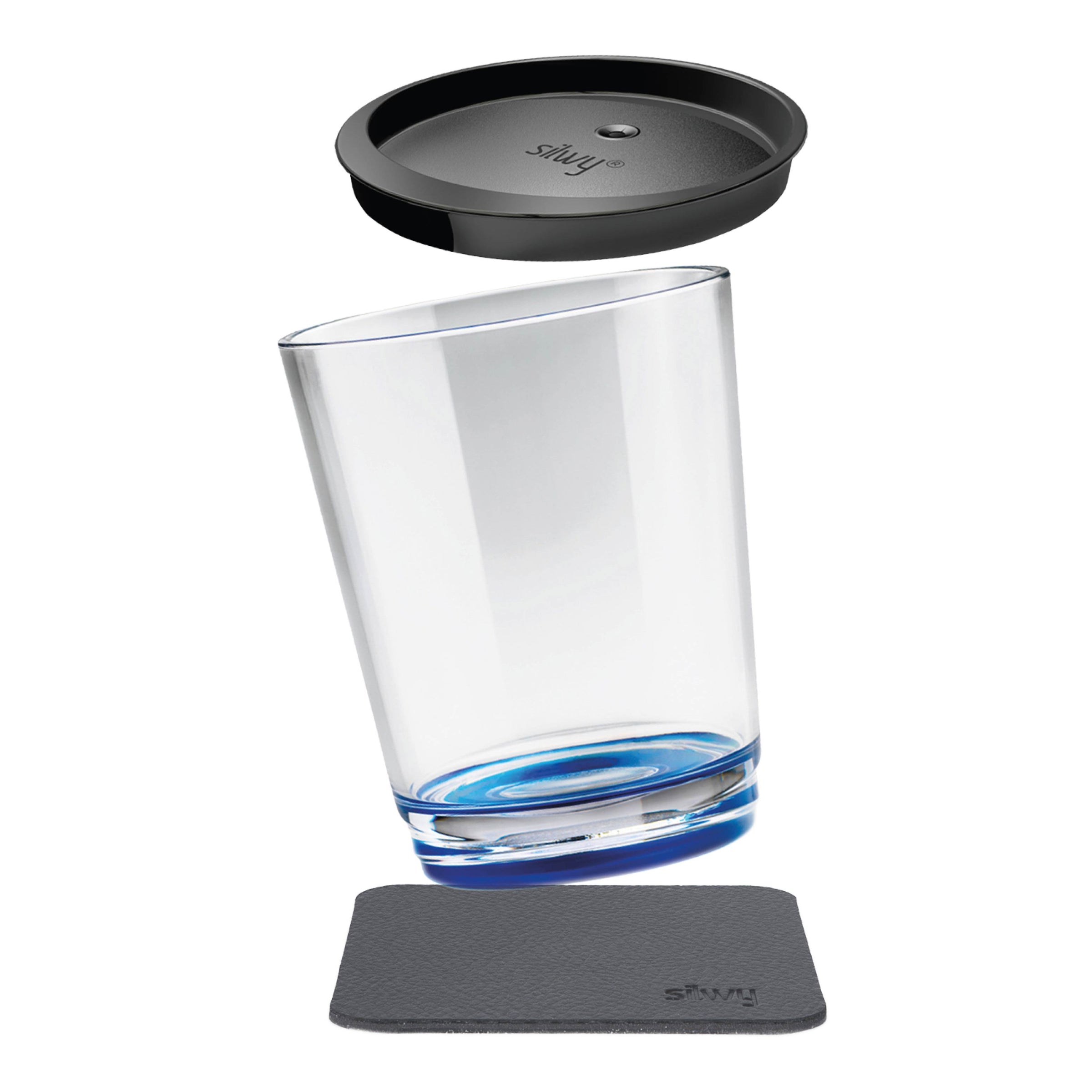 Pahar Magnetic Silwy® din Plastic - Triple - ALBASTRU