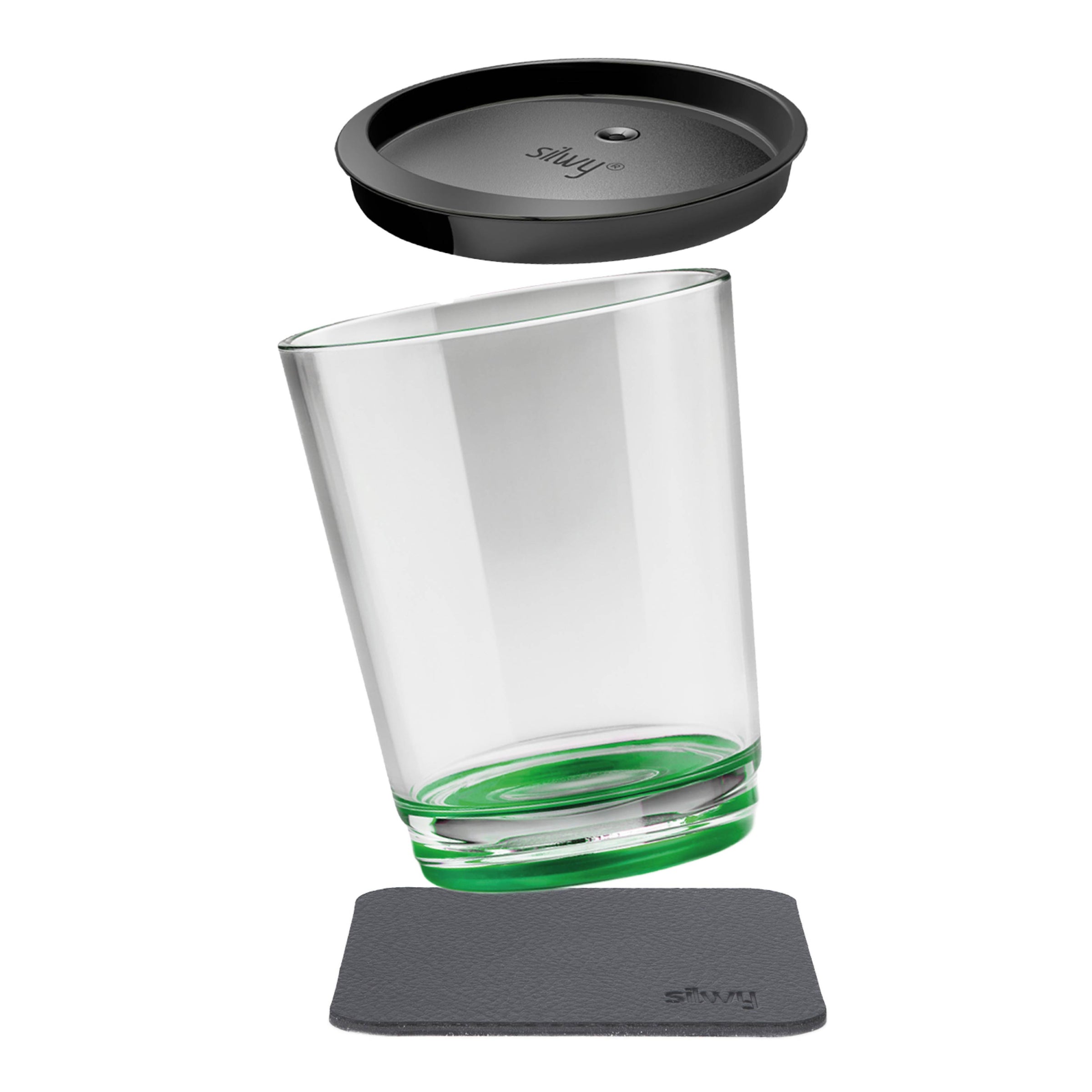 Pahar Magnetic Silwy® din Plastic - Triple - VERDE
