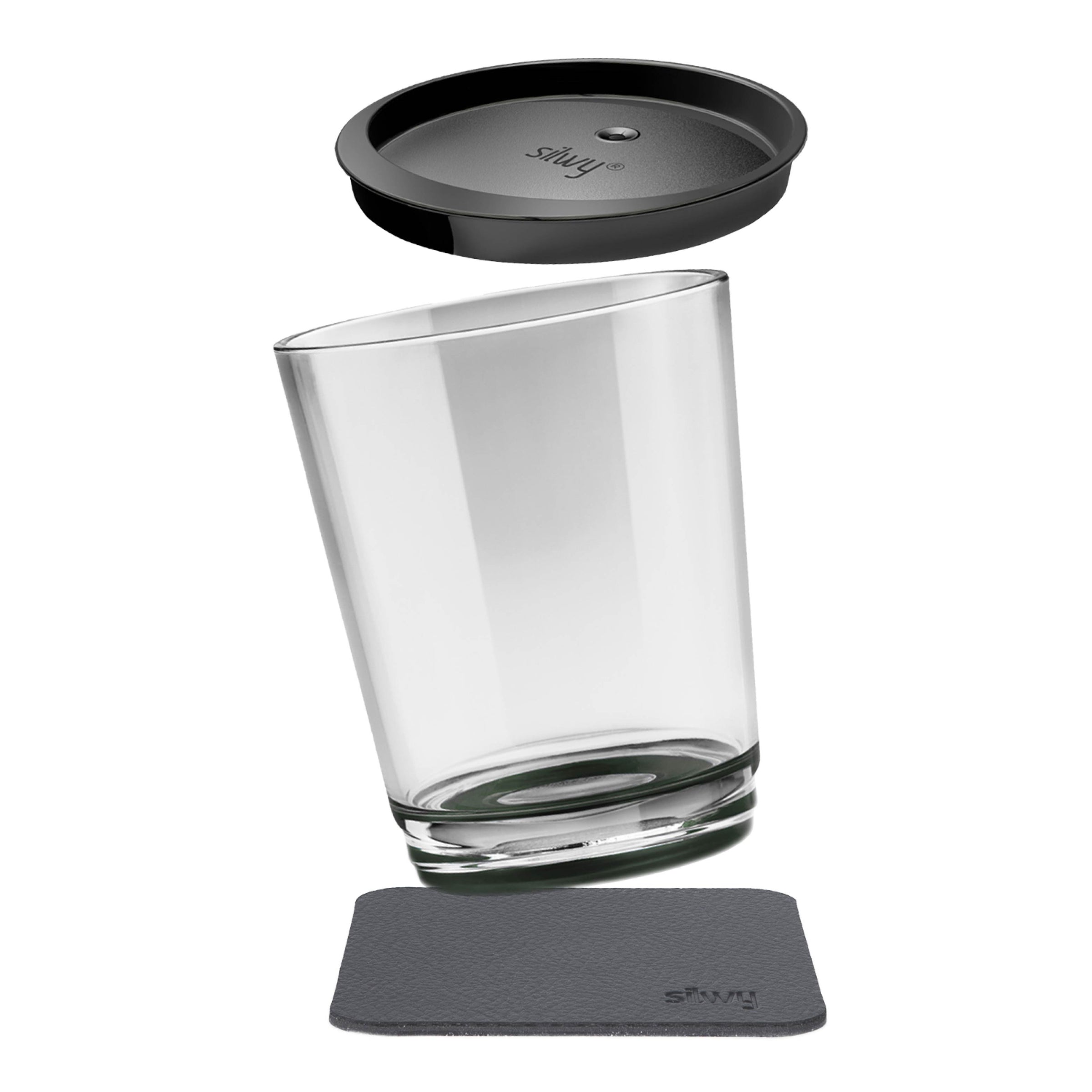Pahar Magnetic Silwy® din Plastic - Triple - GRI