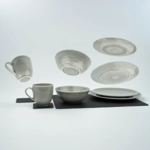 Set de Veselă Magnetică Silwy® din Porțelan – ASH –