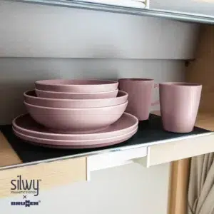 Set de Veselă din Plastic Magnetic Silwy® - DOLOMIT ROSE